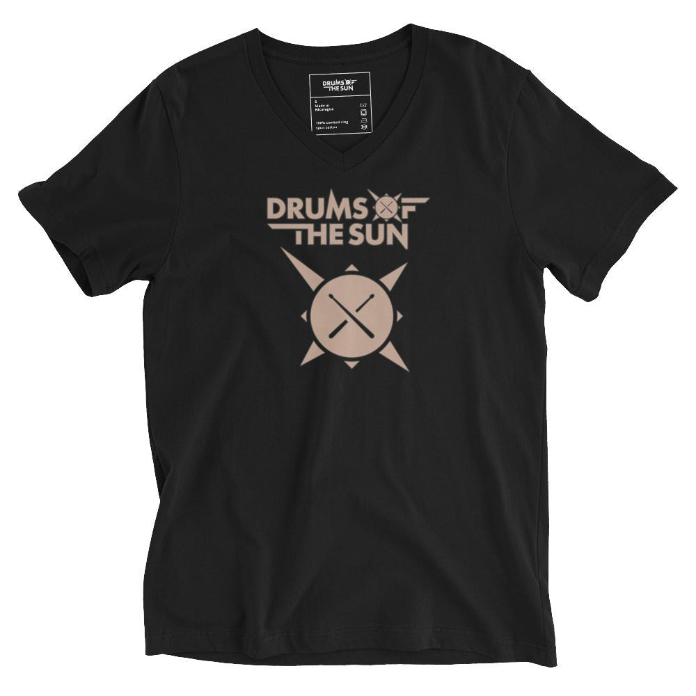 Drums of the Sun Unisex Short Sleeve V-Neck T-Shirt - BeExtra! Apparel & More