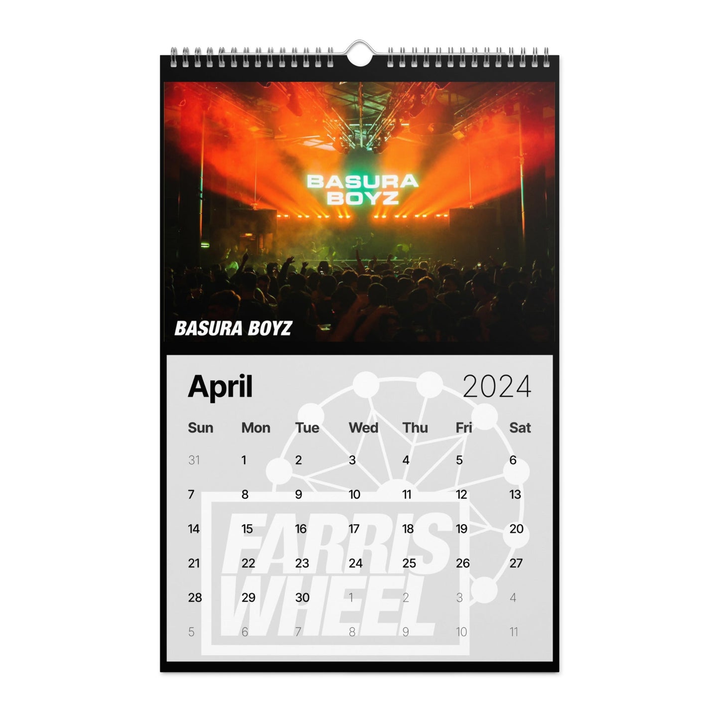 Farris Wheel 2024 Wall Calendar - BeExtra! Apparel & More