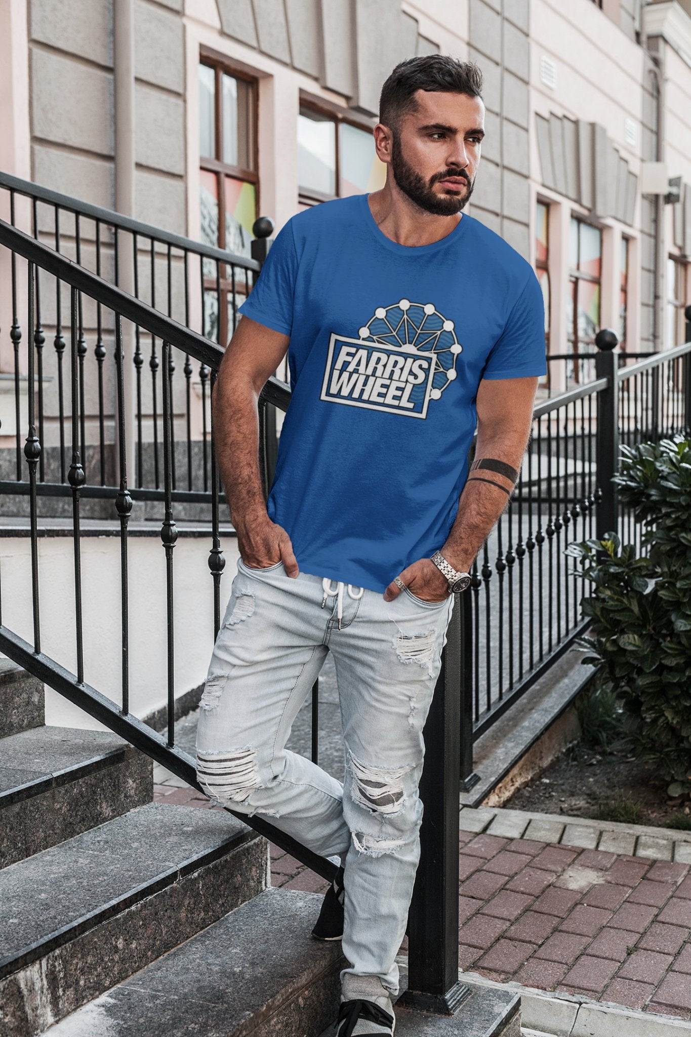 Farris Wheel Blue Wave Unisex T-shirt - BeExtra! Apparel & More