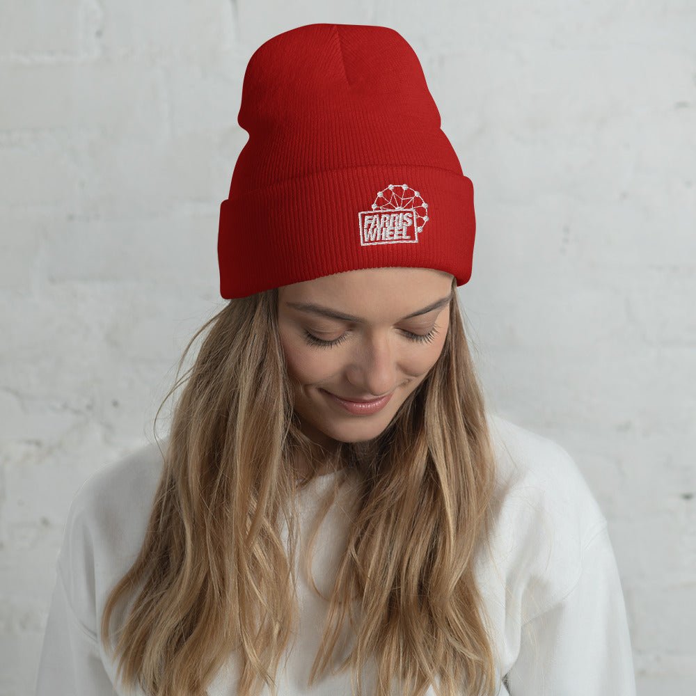 Farris Wheel Embroidered Cuffed Beanie - BeExtra! Apparel & More