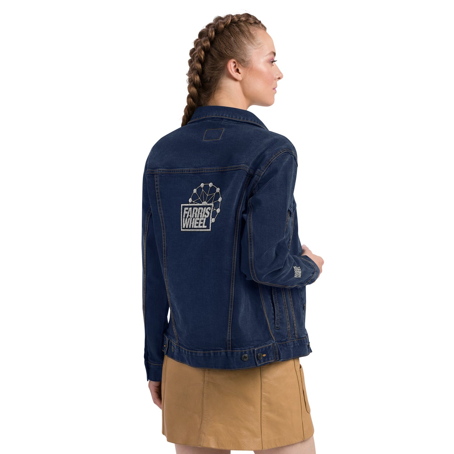 Farris Wheel Embroidered Unisex Denim Jacket - BeExtra! Apparel & More