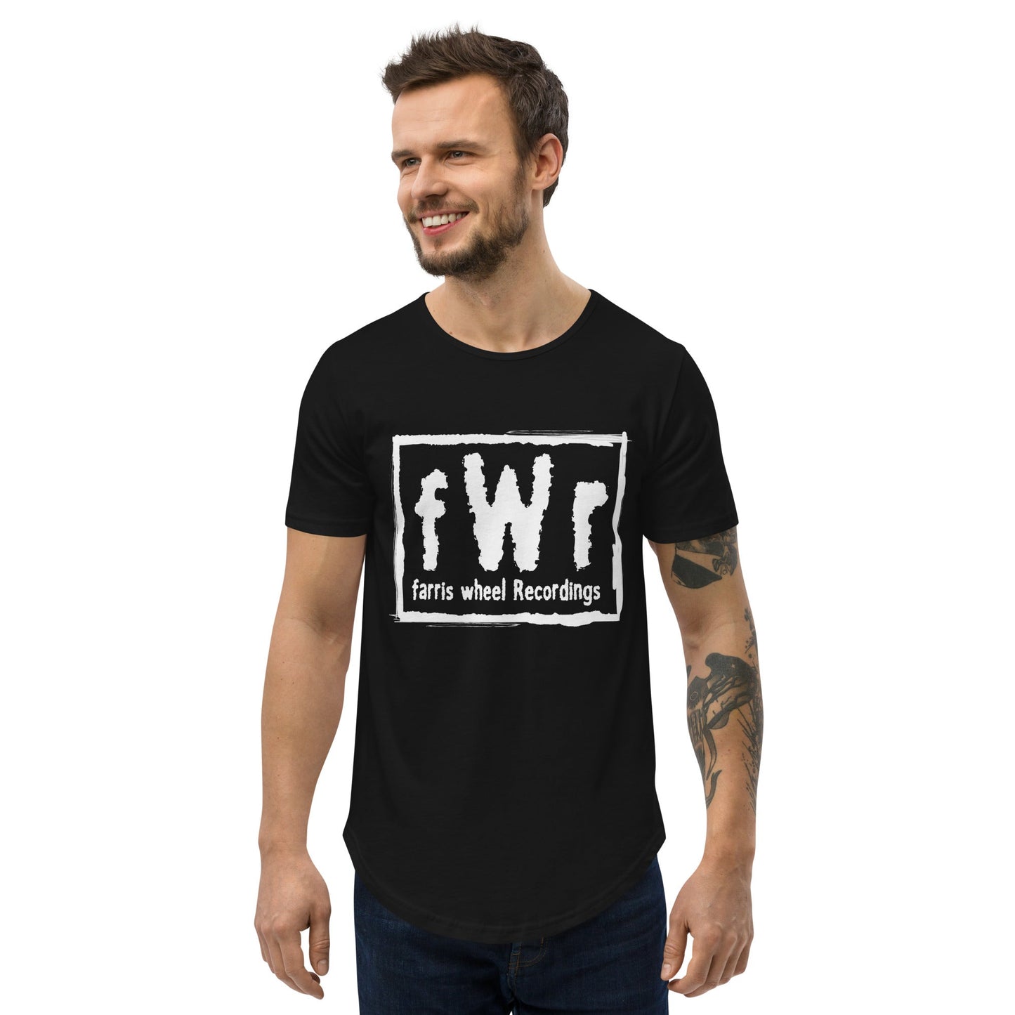Farris Wheel fWr Men's Curved Hem T-Shirt - BeExtra! Apparel & More