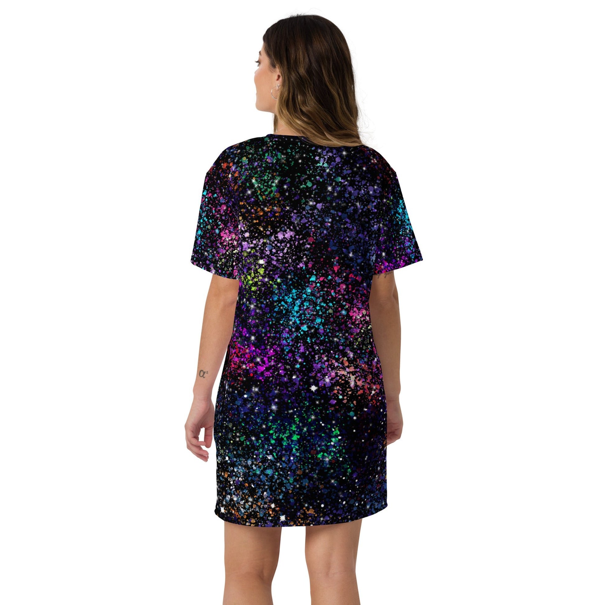 galaxy t shirt dress Crimson Space Outer Space Nebula Galaxy T-Shirt Dress