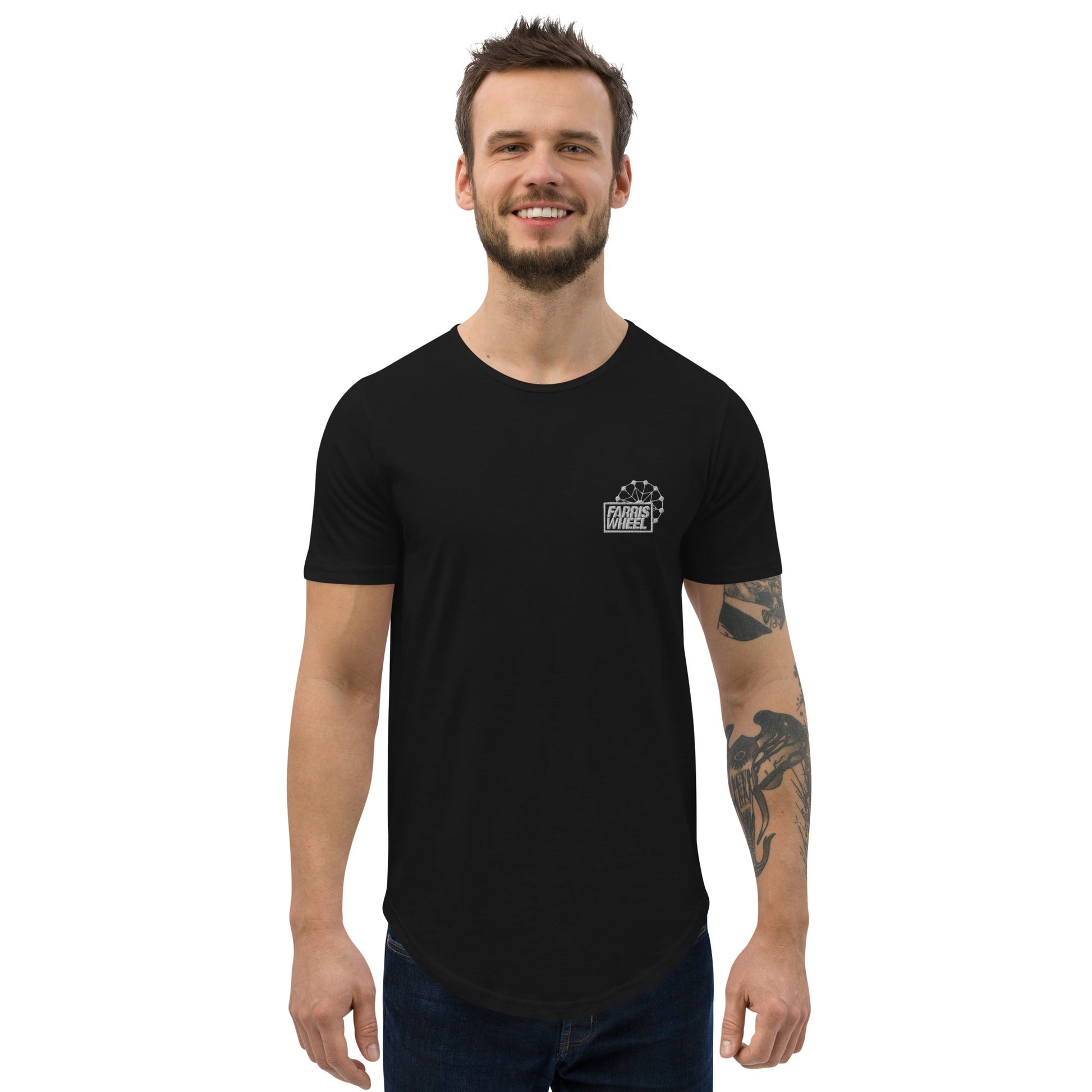 Farris Wheel Men's Curved Hem T-Shirt - BeExtra! Apparel & More