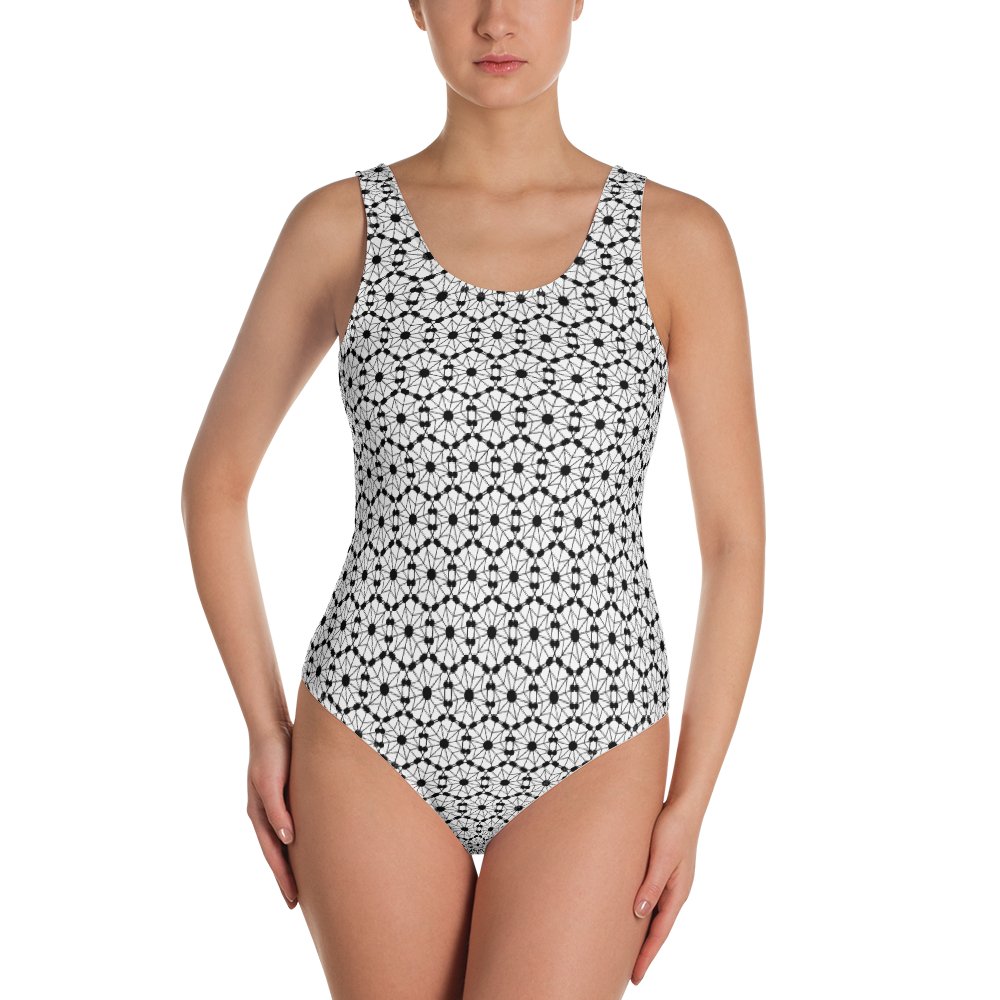Farris Wheel One-Piece Swimsuit with Pattern - BeExtra! Apparel & More