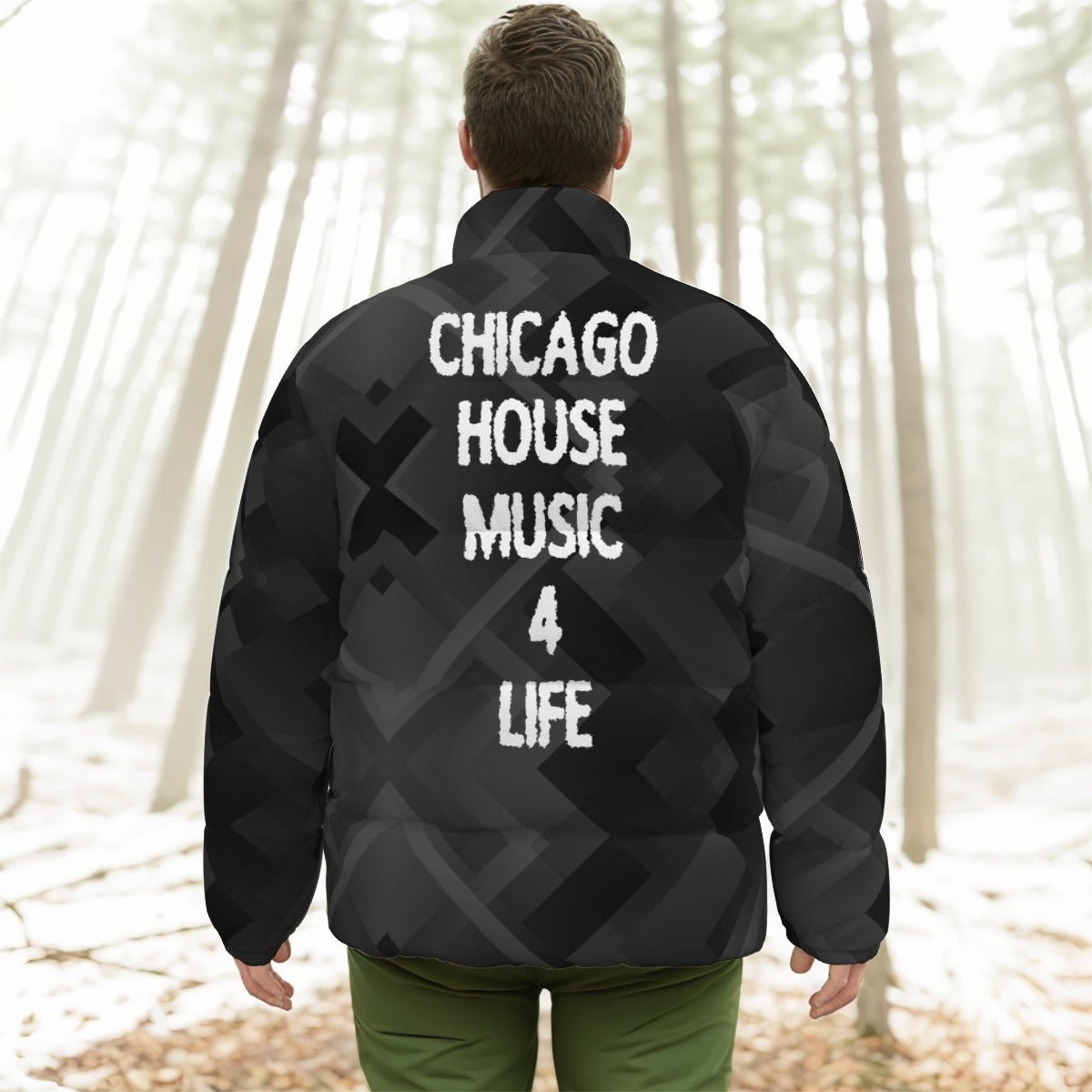 Farris Wheel Puffer Winter Jacket "Chicago House Music 4 Life" - BeExtra! Apparel & More