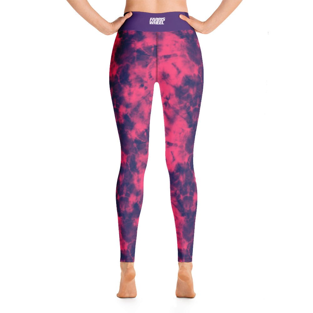 Farris Wheel Tie-Dye Yoga Leggings (Pink-Purple) - BeExtra! Apparel & More