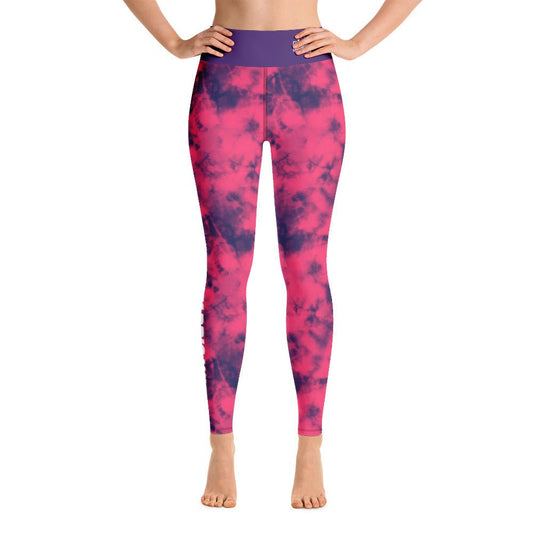 Farris Wheel Tie-Dye Yoga Leggings (Pink-Purple) - BeExtra! Apparel & More