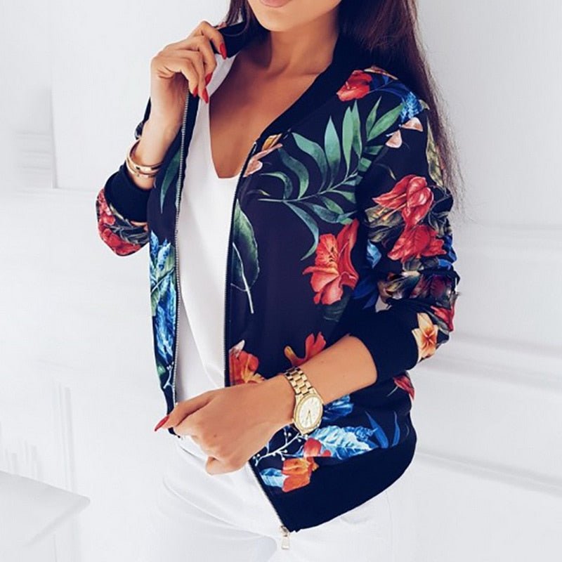 Ladies flowery outlet jackets