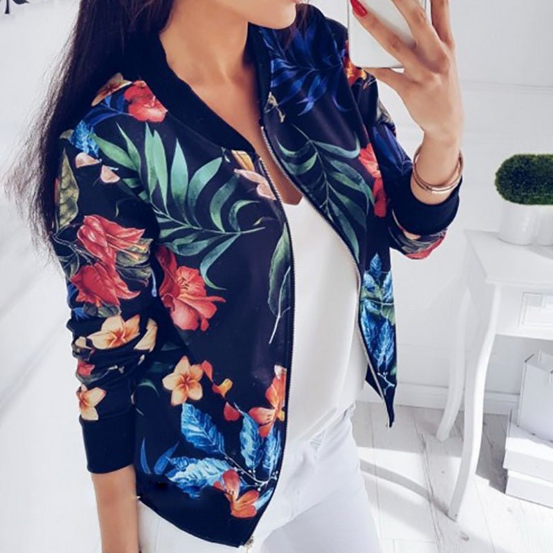 Fashionable Casual Streetwear Floral Jacket - BeExtra! Apparel & More
