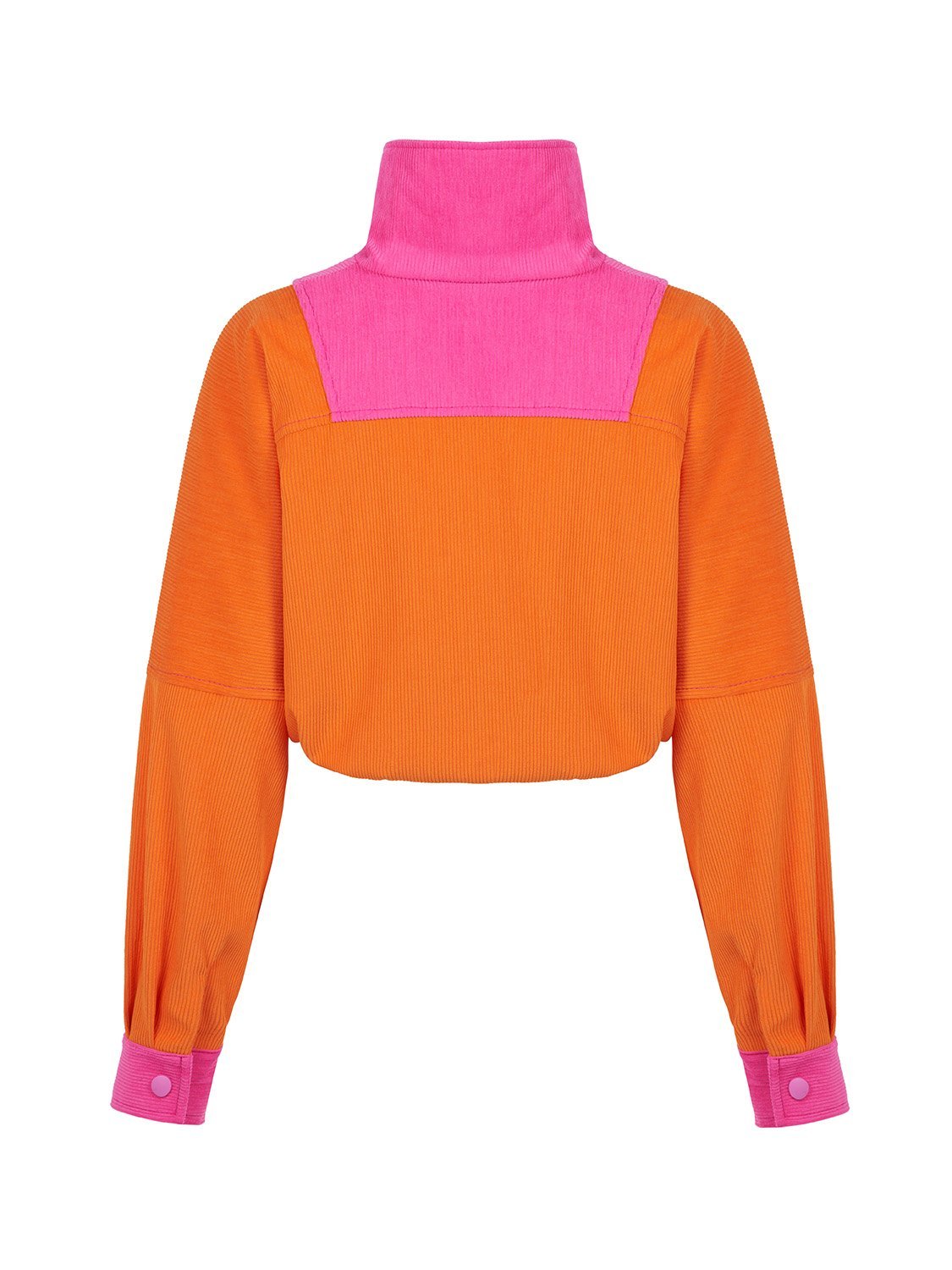 High Collar Orange Bomber Jacket for Women - BeExtra! Apparel & More