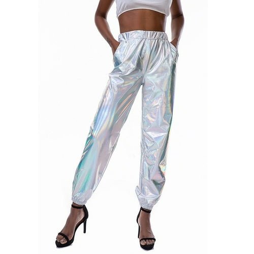 Holographic Women's Festival Rave Pants - BeExtra! Apparel & More