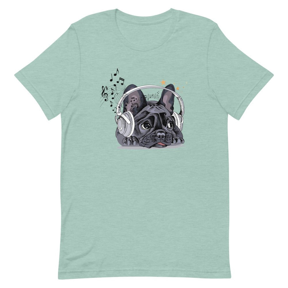 Music Frenchie Short-Sleeve Unisex T-Shirt - BeExtra! Apparel & More