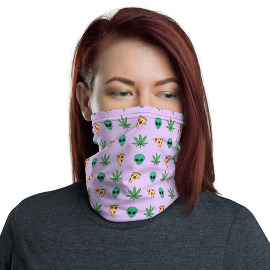 Pizza & Aliens Neck Gaiter/ Face Cover - BeExtra! Apparel & More