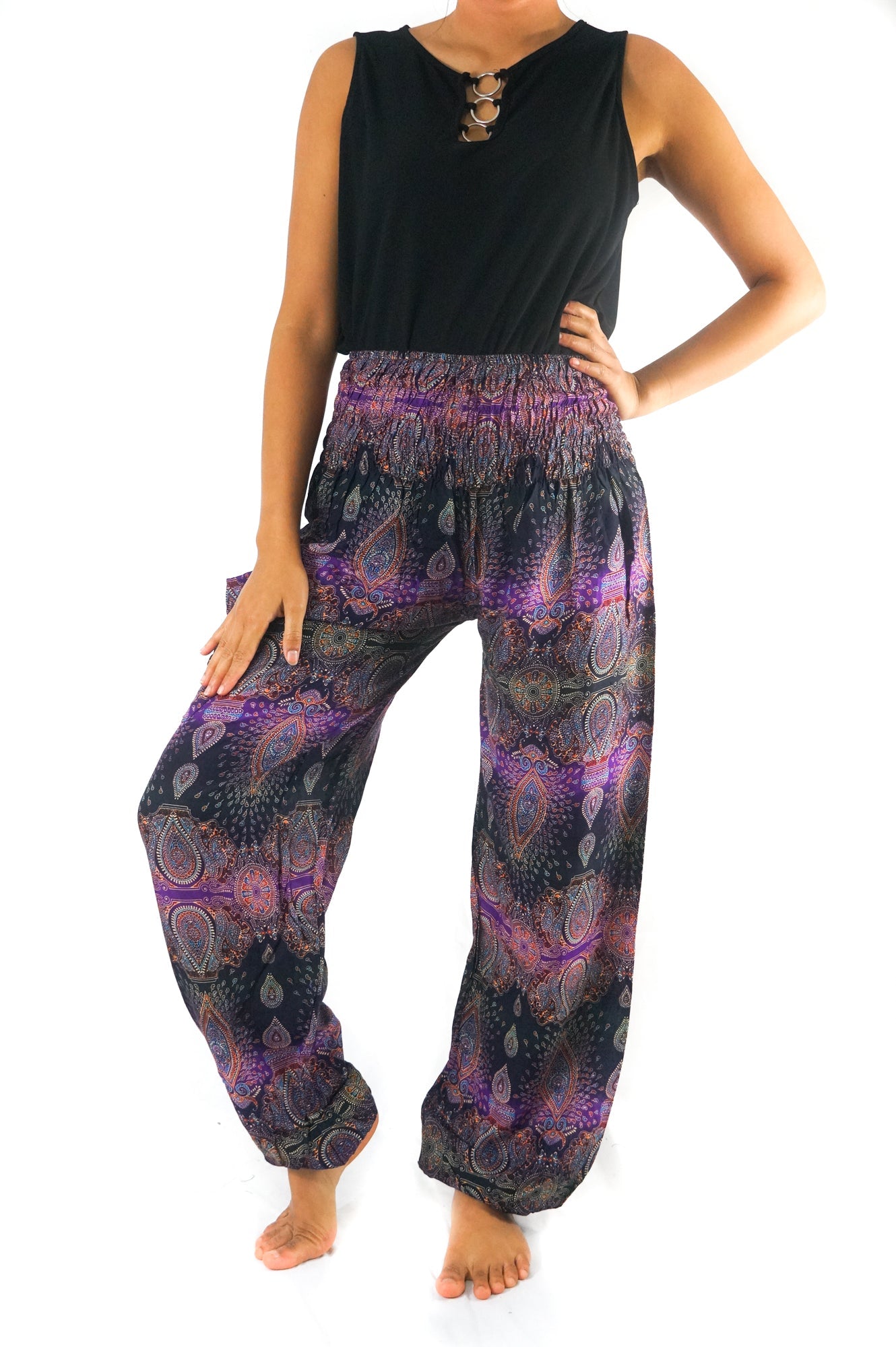 Purple Paisley Women's Boho Pants - BeExtra! Apparel & More