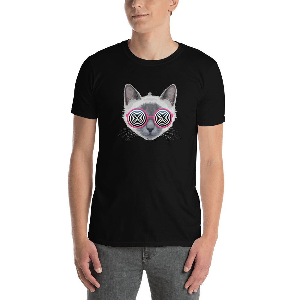 Trippy Cat Short-Sleeve Unisex T-Shirt - BeExtra! Apparel & More
