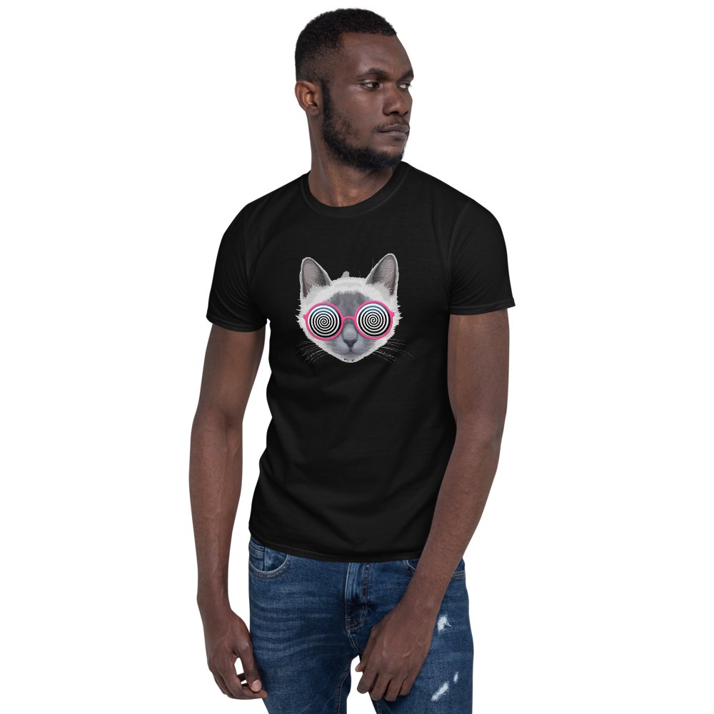 Trippy Cat Short-Sleeve Unisex T-Shirt - BeExtra! Apparel & More
