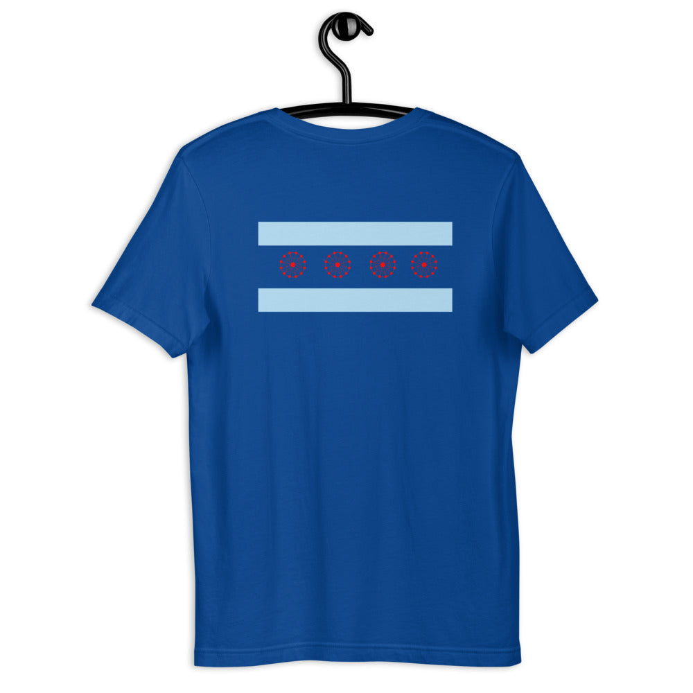 Farris Wheel Chicago Flag Unisex T-Shirt - BeExtra! Apparel & More