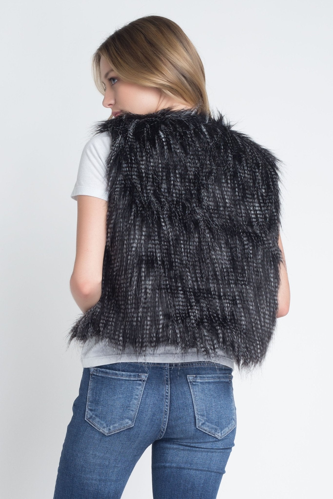 Women's Faux Fur Sleeveless Vest - BeExtra! Apparel & More